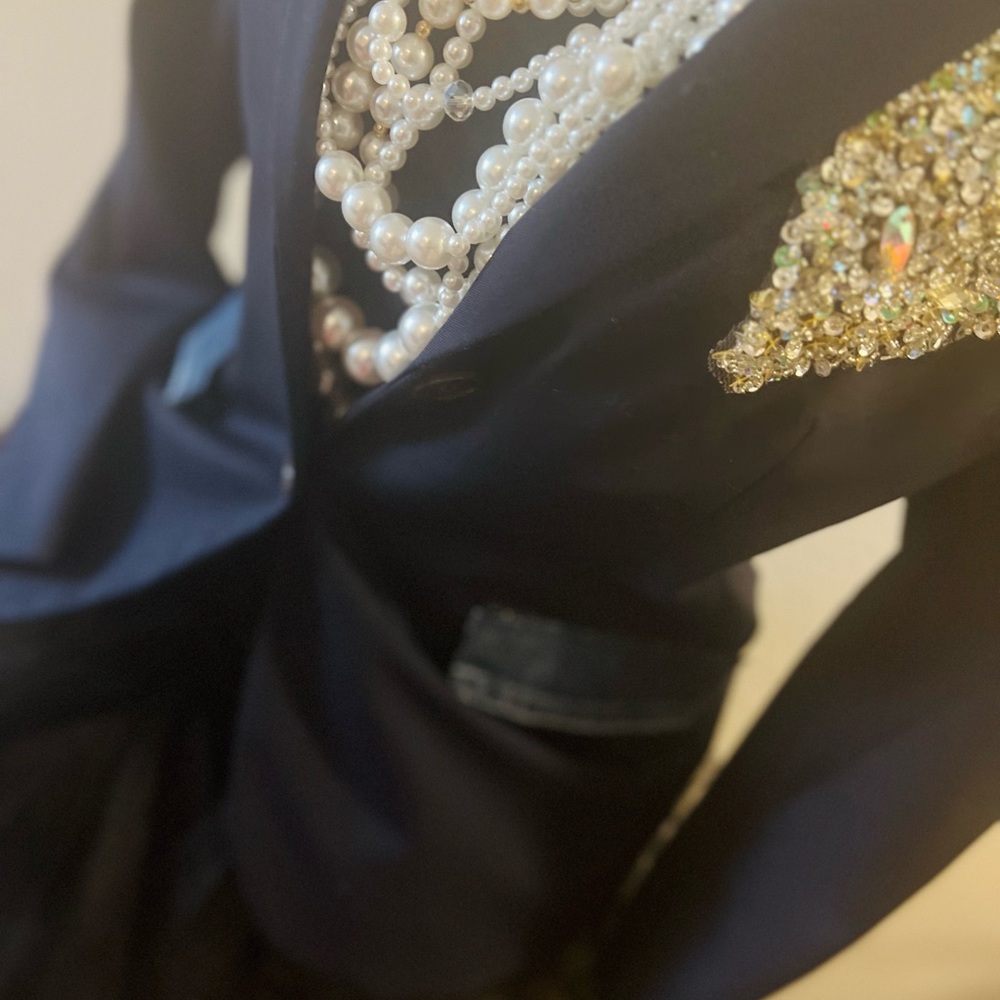 SOLD🚨NEW DROP 🚨 J Crew Navy Blue Blazer Revamp Custom Design - Picture 7 of 7
